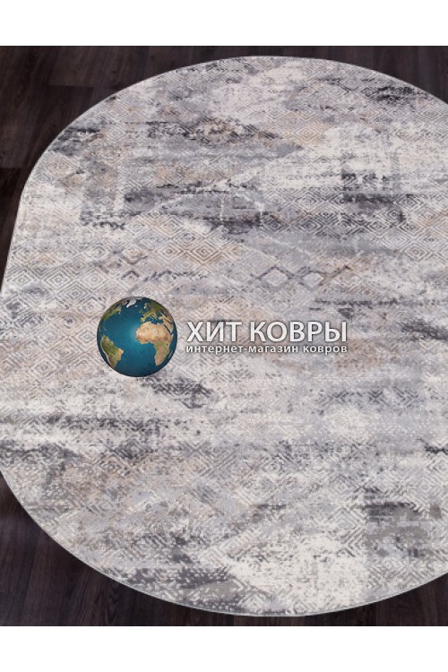 Турецкий ковер Efes 500 Белый-коричневый овал